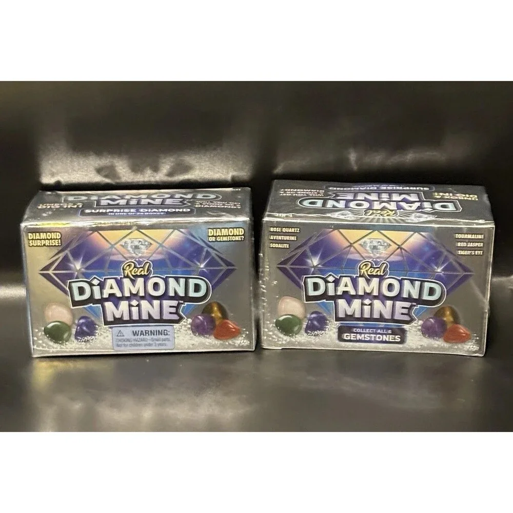 Real Diamond Mine Surprise Gemstone/Diamond Dig Kit 2 Pack